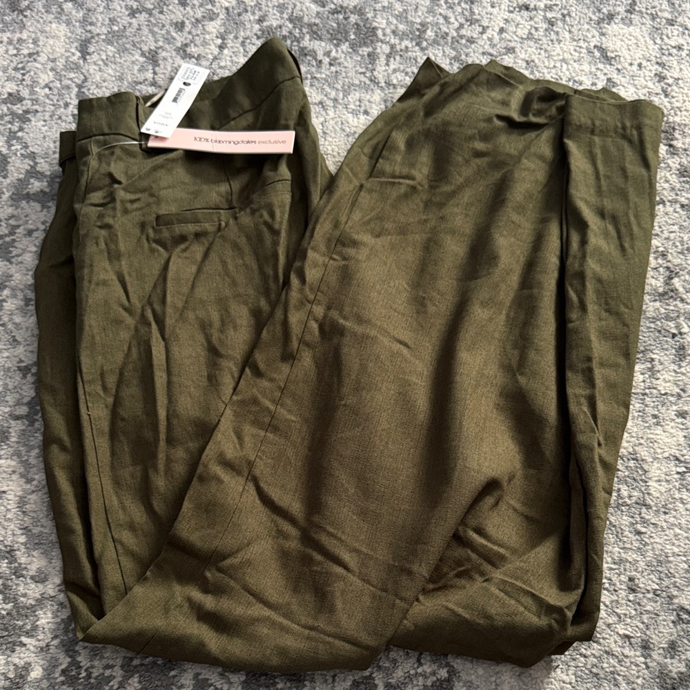 Aqua Wide Legged Olive Green Pants